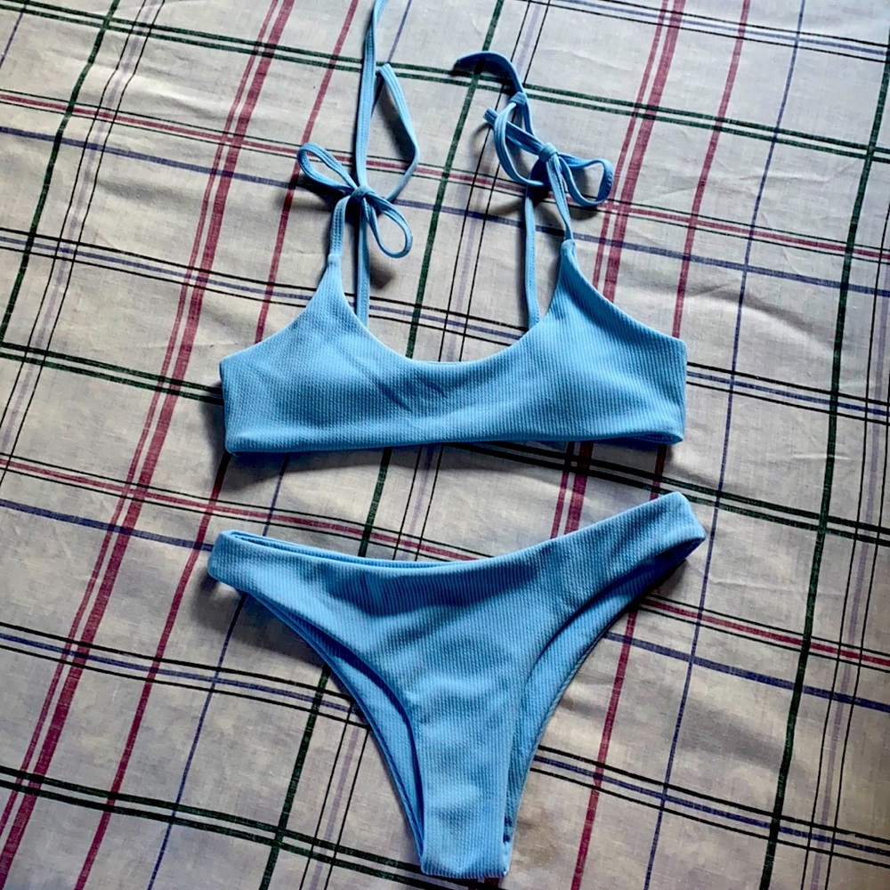 Zaful baby blue bikini